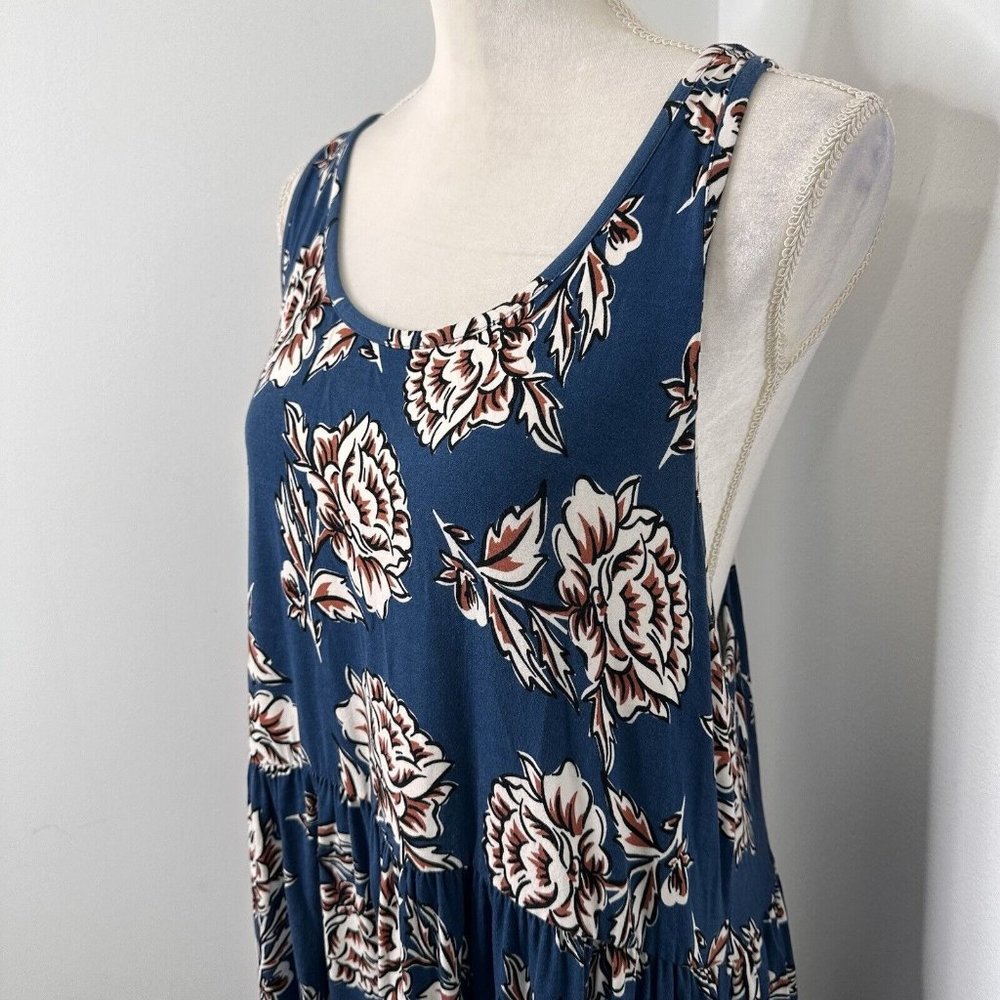 Matilda Jane Women's Floral Print Dress Maxi Sleeveless Tank Blue XXL #27690D - Picture 1 of 7